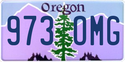 OR license plate 973OMG