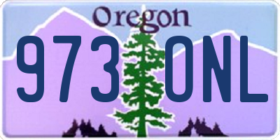 OR license plate 973ONL