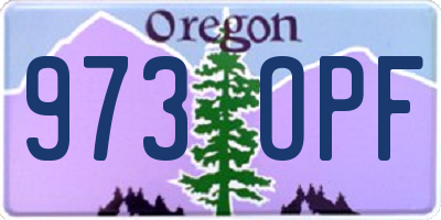 OR license plate 973OPF