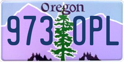 OR license plate 973OPL