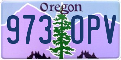 OR license plate 973OPV