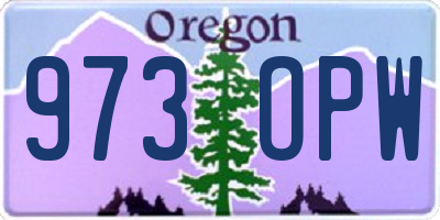 OR license plate 973OPW