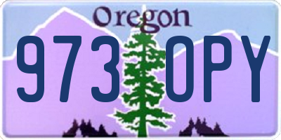 OR license plate 973OPY