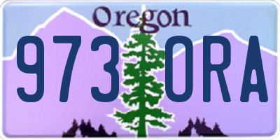 OR license plate 973ORA