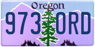 OR license plate 973ORD