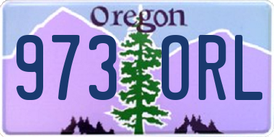 OR license plate 973ORL