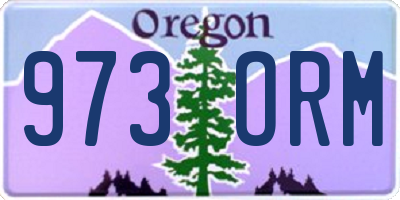 OR license plate 973ORM