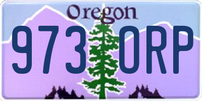 OR license plate 973ORP