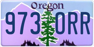 OR license plate 973ORR