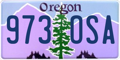 OR license plate 973OSA