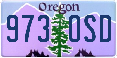 OR license plate 973OSD