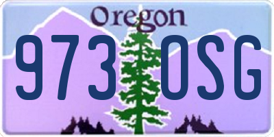 OR license plate 973OSG