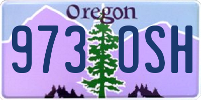 OR license plate 973OSH