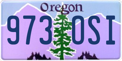 OR license plate 973OSI