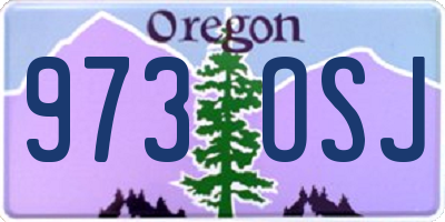 OR license plate 973OSJ