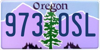 OR license plate 973OSL