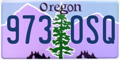 OR license plate 973OSQ