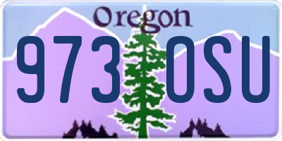 OR license plate 973OSU
