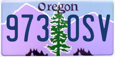 OR license plate 973OSV