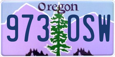 OR license plate 973OSW