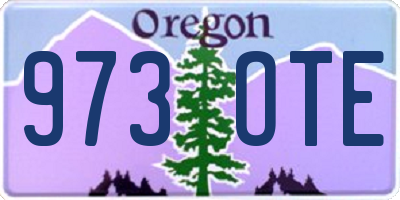 OR license plate 973OTE
