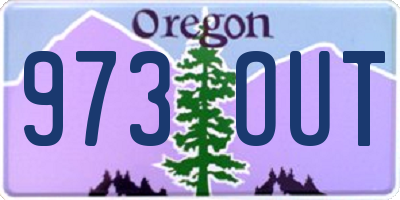 OR license plate 973OUT