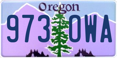 OR license plate 973OWA