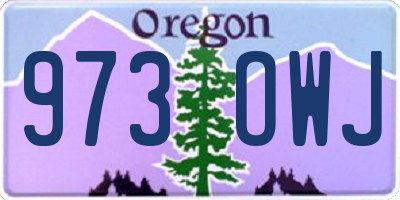OR license plate 973OWJ