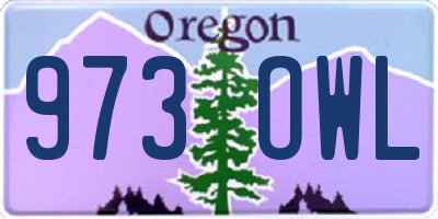 OR license plate 973OWL