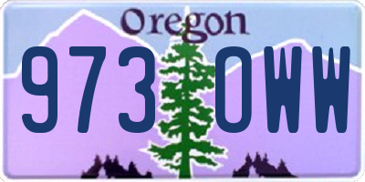 OR license plate 973OWW