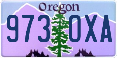 OR license plate 973OXA