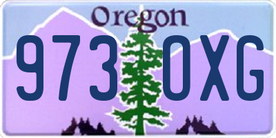 OR license plate 973OXG