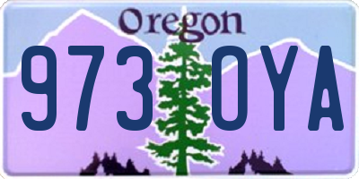 OR license plate 973OYA