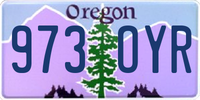 OR license plate 973OYR