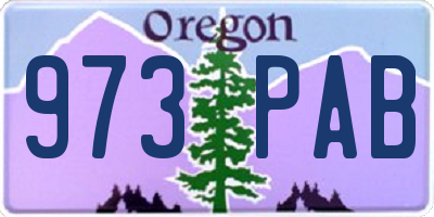 OR license plate 973PAB