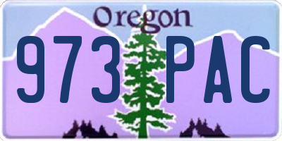 OR license plate 973PAC