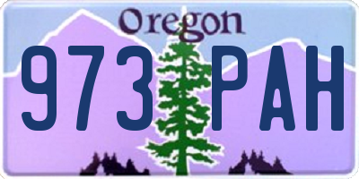 OR license plate 973PAH