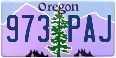 OR license plate 973PAJ