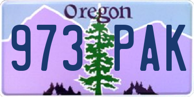 OR license plate 973PAK