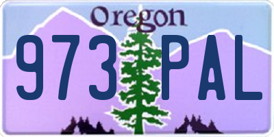 OR license plate 973PAL