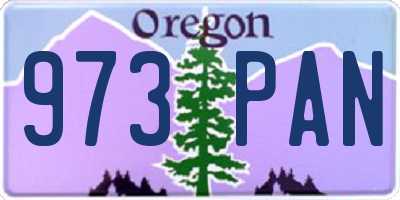 OR license plate 973PAN