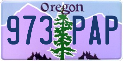 OR license plate 973PAP