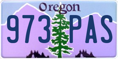 OR license plate 973PAS