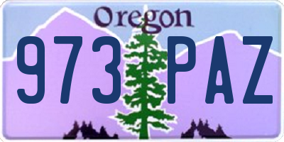 OR license plate 973PAZ