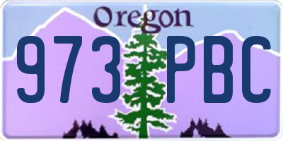 OR license plate 973PBC