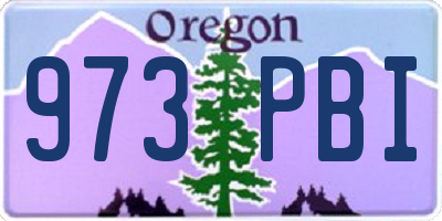 OR license plate 973PBI