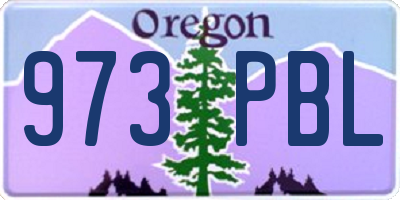 OR license plate 973PBL