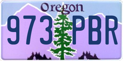 OR license plate 973PBR