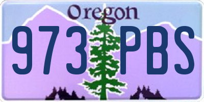 OR license plate 973PBS