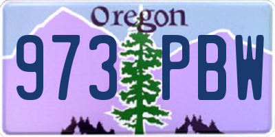 OR license plate 973PBW